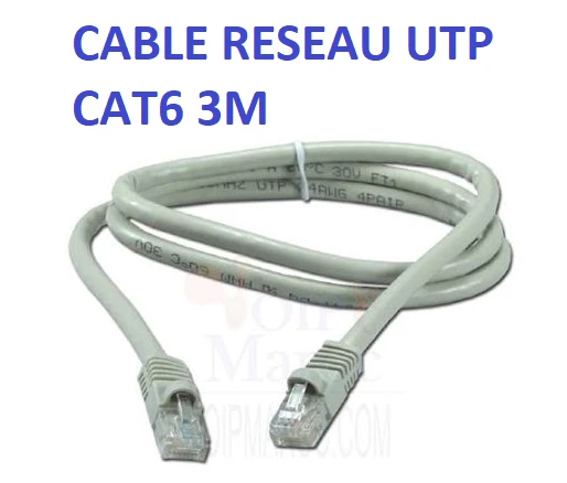 Câble Réseau Utp CAT6 3M
