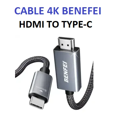 Benefei Adaptateur Câble 4K HDMI To TYPE-C