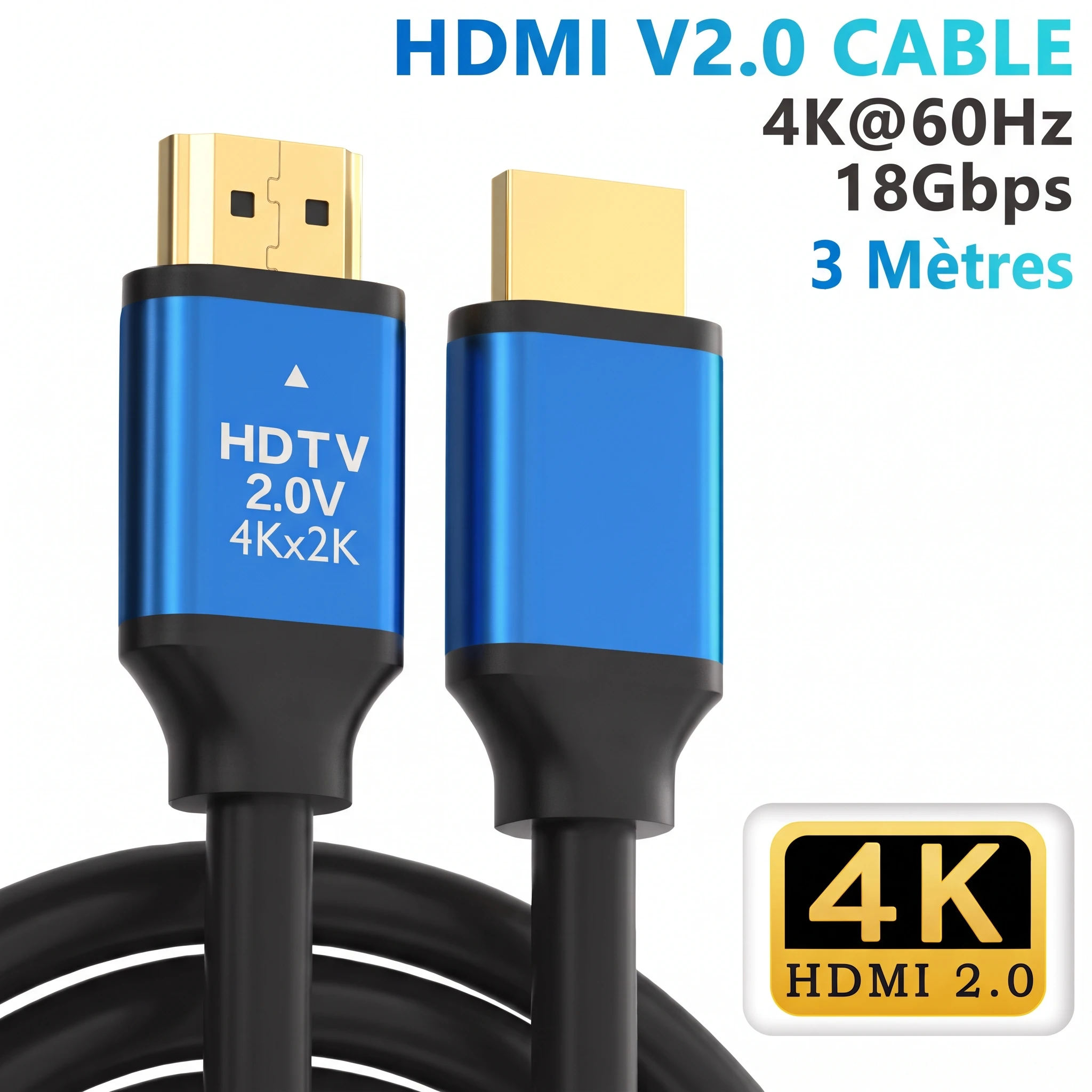 WDLink Câble HDMI 3M 4K