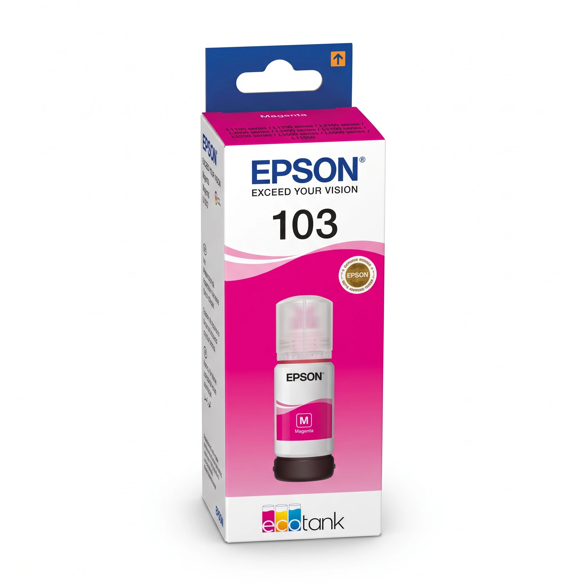 Epson 103 Magenta – Bouteille d’encre Epson EcoTank d’origine (C13T00S34A)