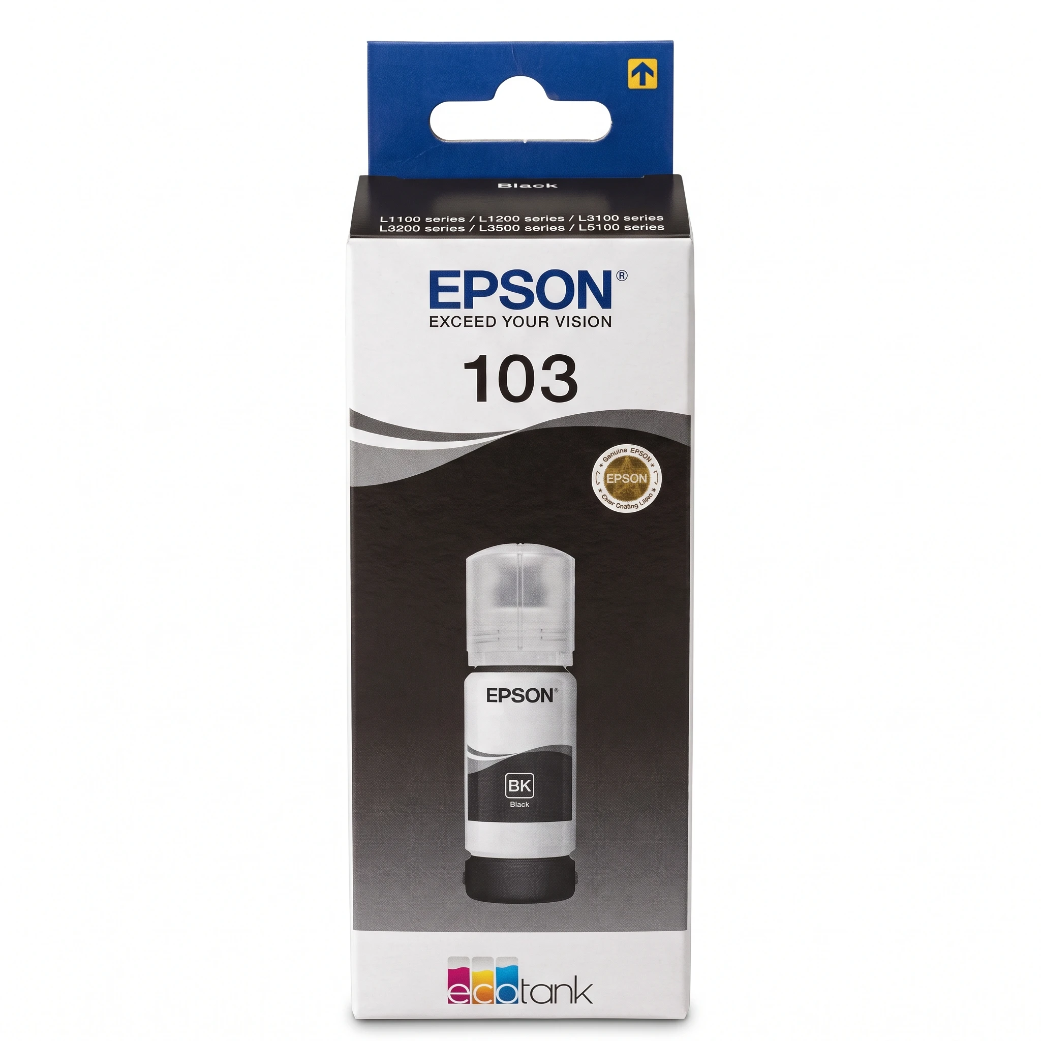 Epson 103 Noir - Bouteille d'encre Epson EcoTank d'origine (C13T00S14A)