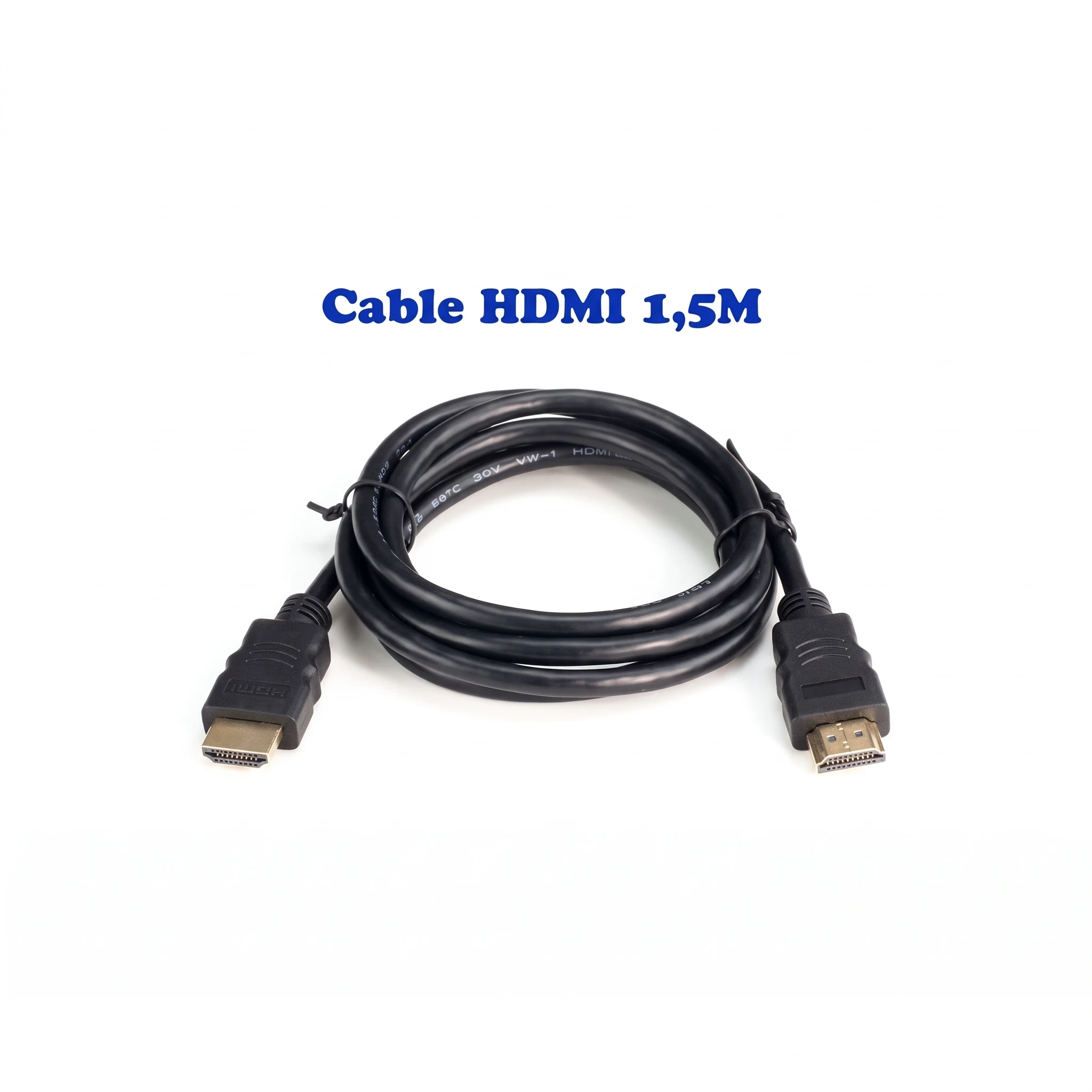 Câble HDMI Mâle-Mâle High-Speed 1.5M – Transmission de Signal Haute Performance