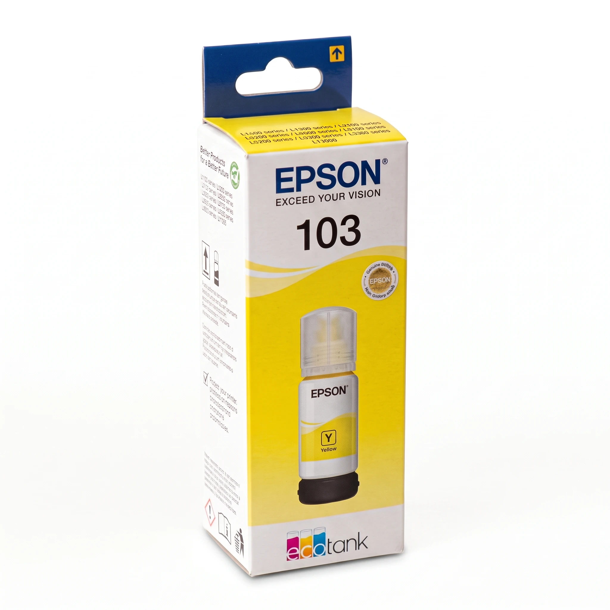 Epson 103 Jaune – Bouteille d’encre Epson EcoTank d’origine (C13T00S44A)