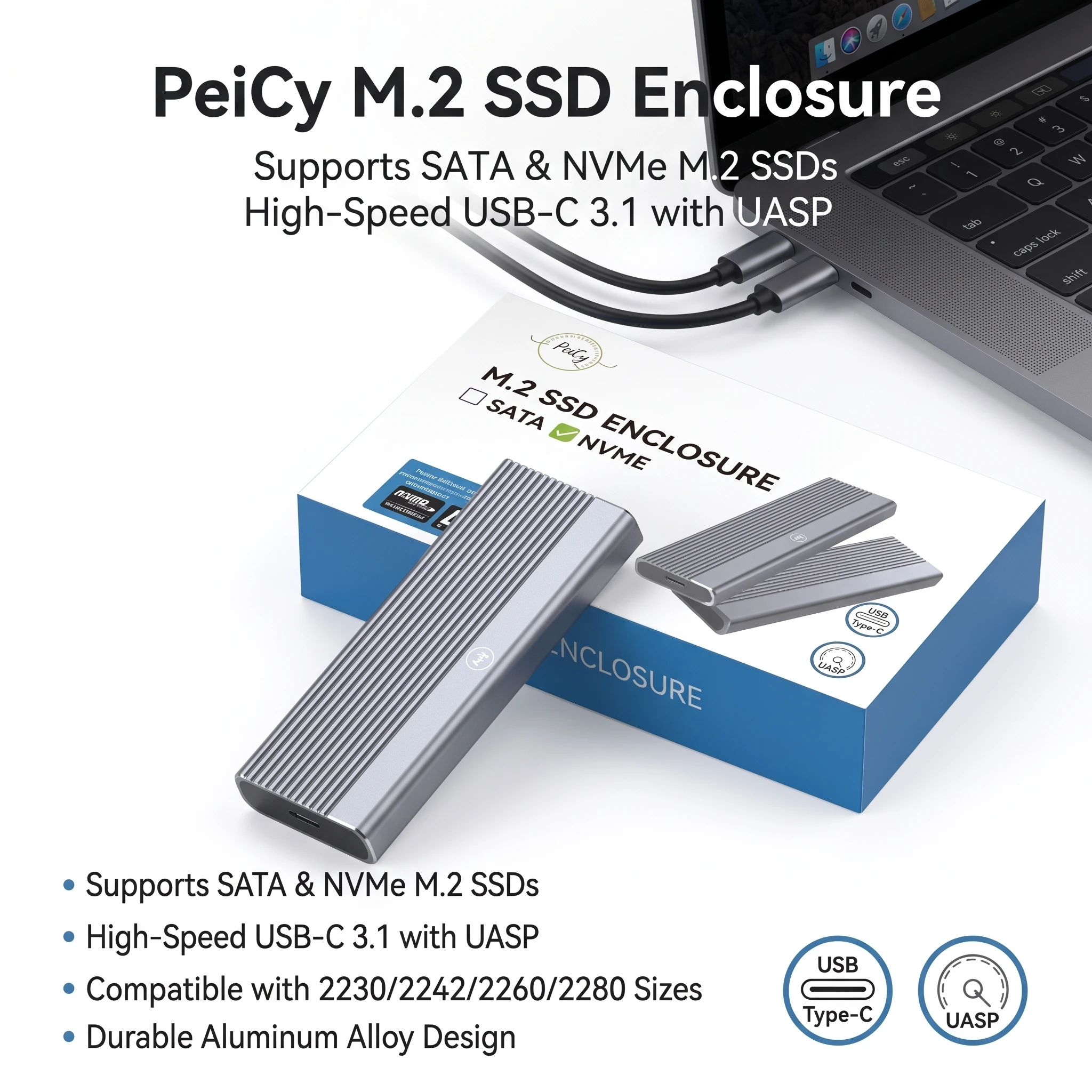 Boîtier Disque Dur SSD NVME M.2