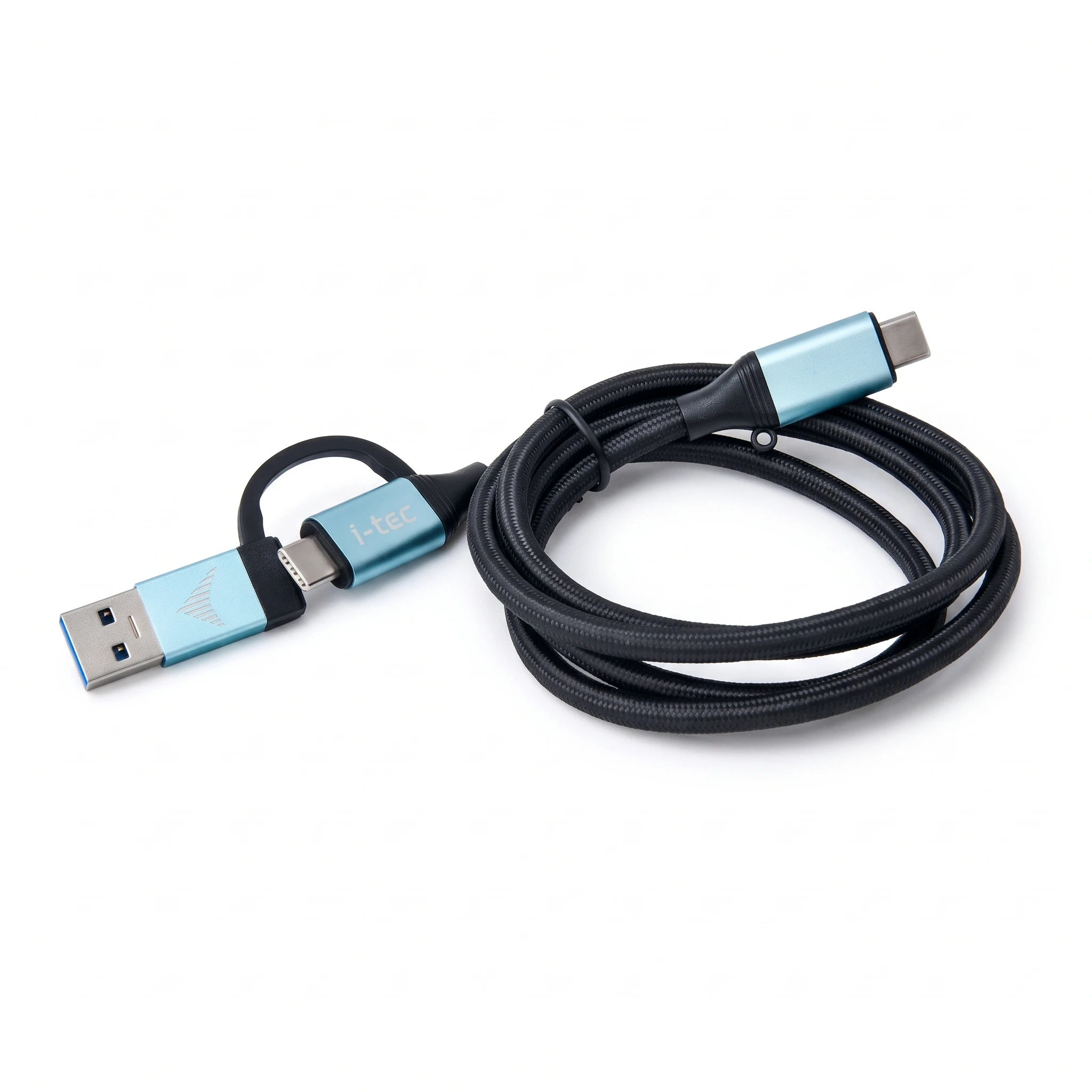 Câble Original i-tec USB-C vers USB-C avec adaptateur USB 3.0 intégré, 1m