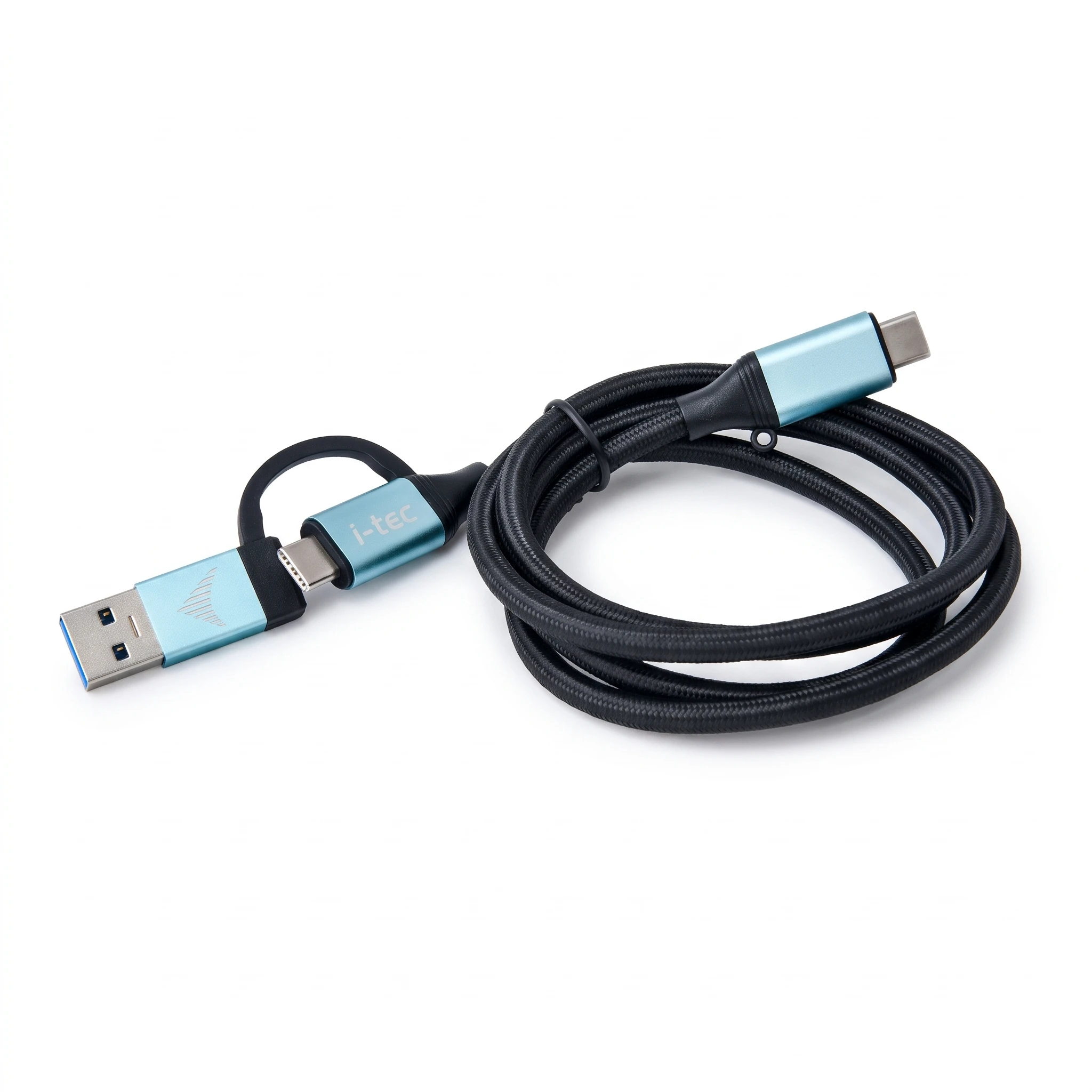 Câble Original i-tec USB-C vers USB-C avec adaptateur USB 3.0 intégré, 1m