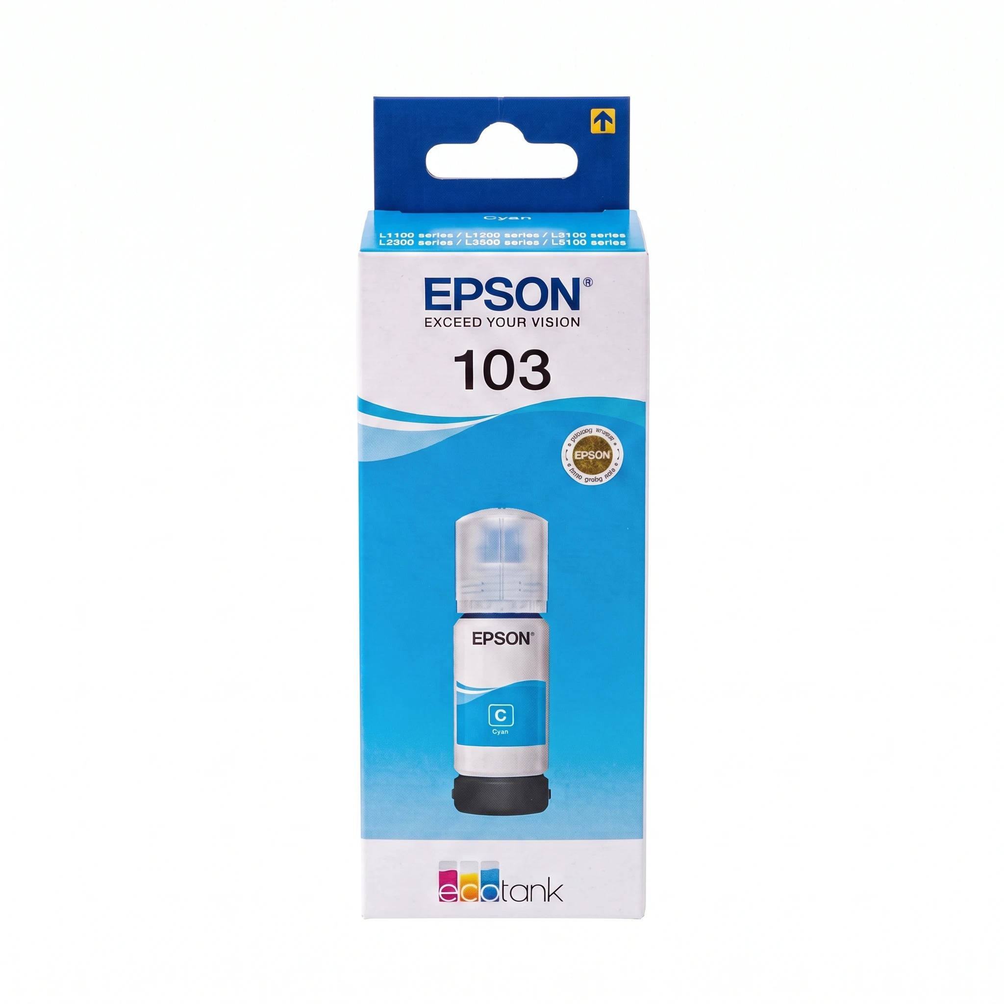 Epson 103 Cyan - Bouteille d'encre Epson EcoTank d'origine (C13T00S24A)