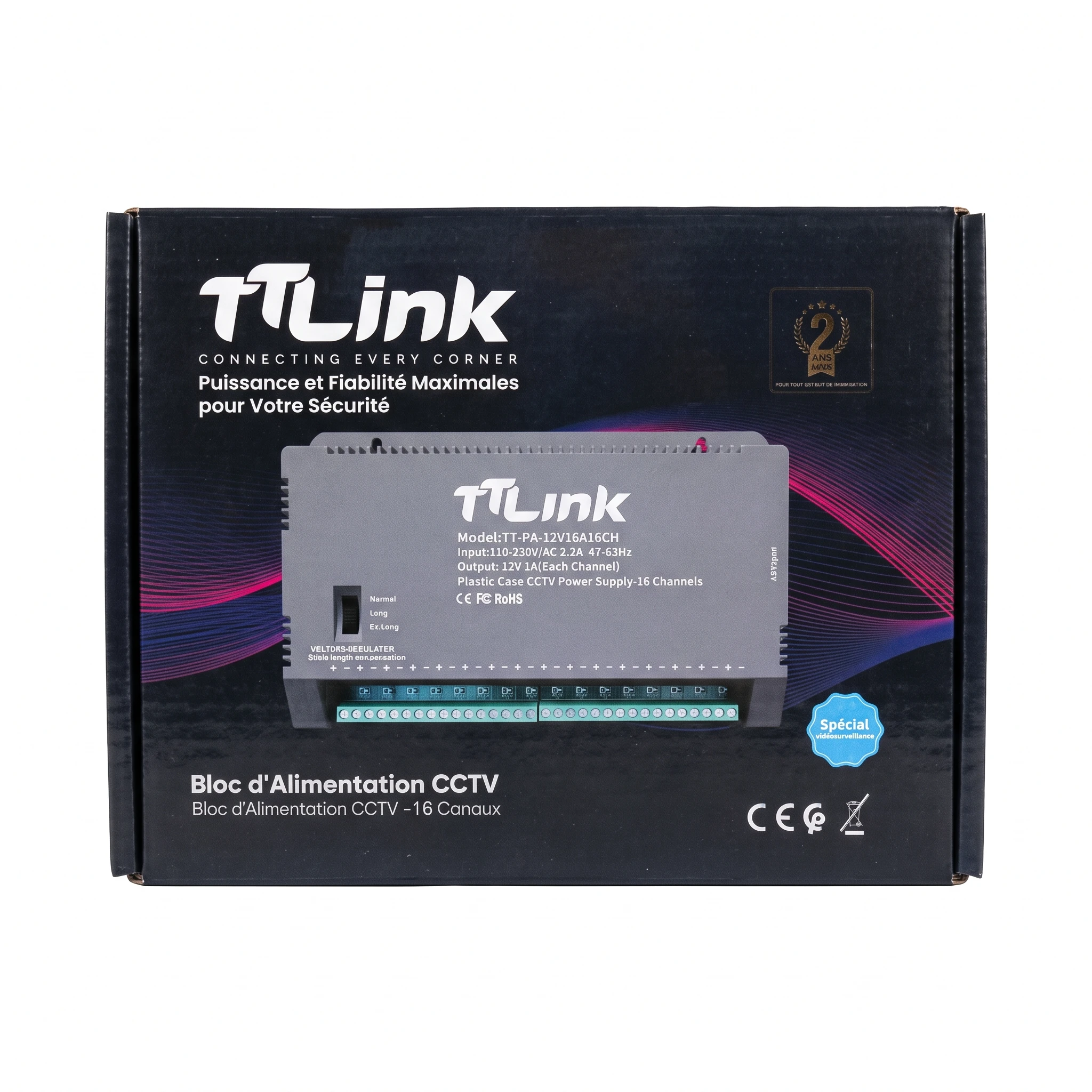 TTLink Bloc D'Alimentation 16CH-196W